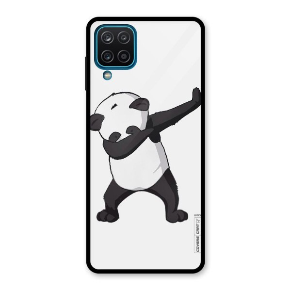 Dab Panda Shoot Glass Back Case for Galaxy A12