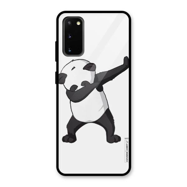 Dab Panda Shoot Glass Back Case for Galaxy S20