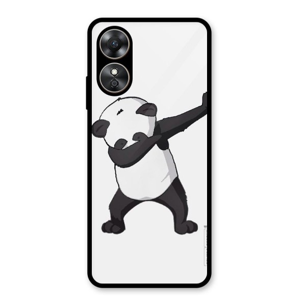 Dab Panda Shoot Glass Back Case for Oppo A17