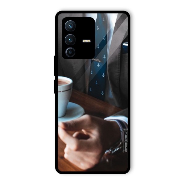 Dapper Suit Glass Back Case for Vivo V23 Pro