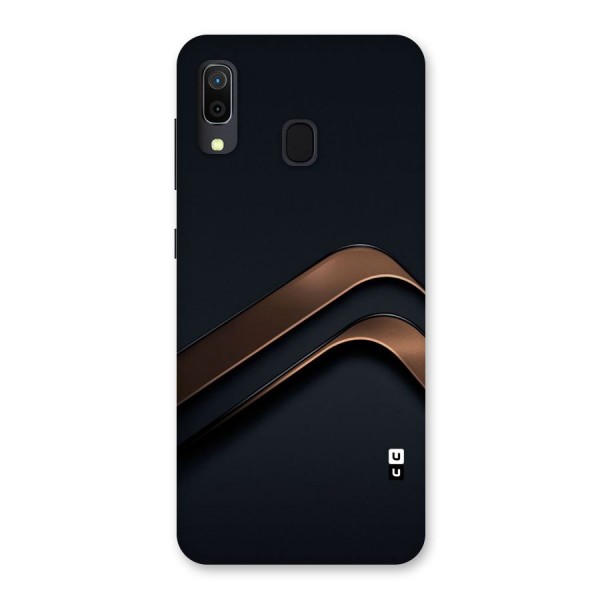 Dark Gold Stripes Back Case for Galaxy A20