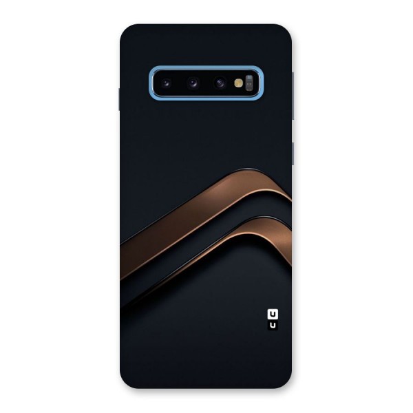 Dark Gold Stripes Back Case for Galaxy S10