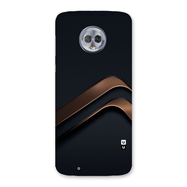 Dark Gold Stripes Back Case for Moto G6