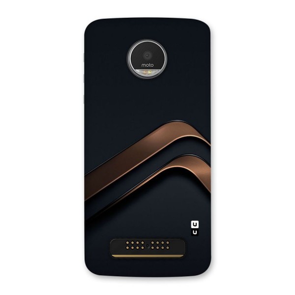 Dark Gold Stripes Back Case for Moto Z Play