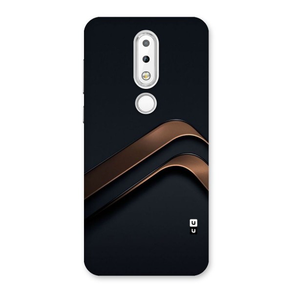 Dark Gold Stripes Back Case for Nokia 6.1 Plus