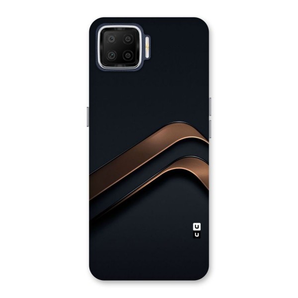 Dark Gold Stripes Back Case for Oppo F17