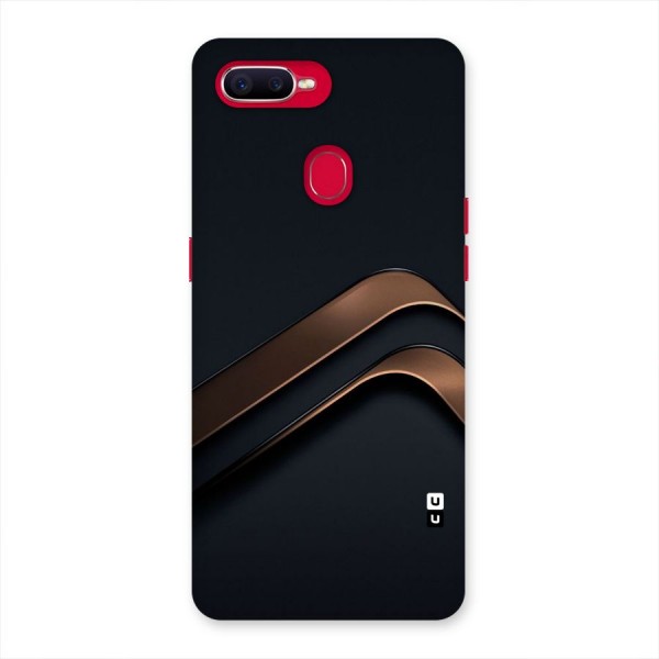 Dark Gold Stripes Back Case for Oppo F9 Pro