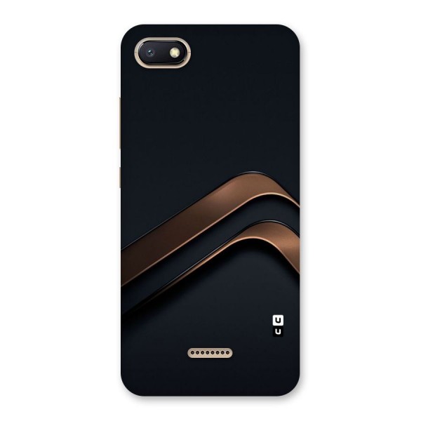 Dark Gold Stripes Back Case for Redmi 6A