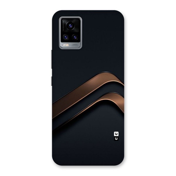 Dark Gold Stripes Back Case for Vivo V20