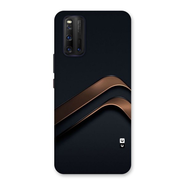 Dark Gold Stripes Back Case for Vivo iQOO 3