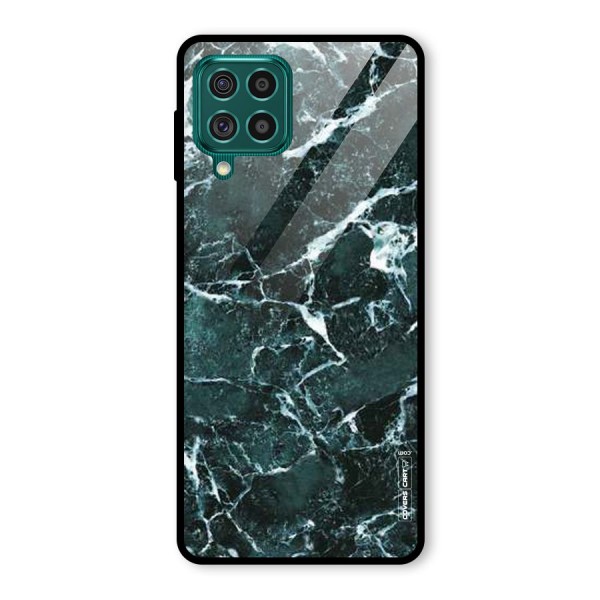 Dark Green Marble Glass Back Case for Galaxy F62