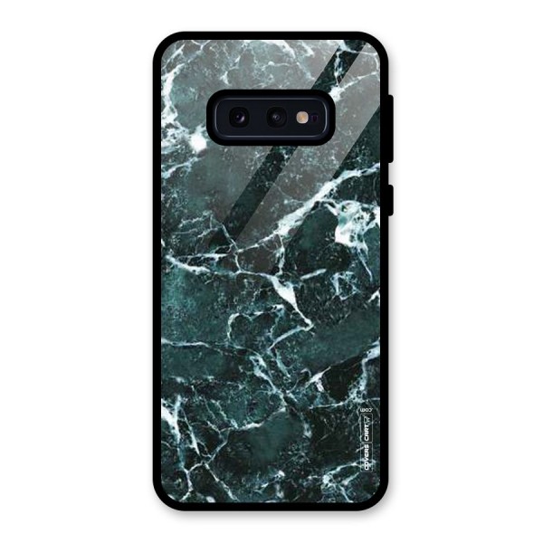 Dark Green Marble Glass Back Case for Galaxy S10e