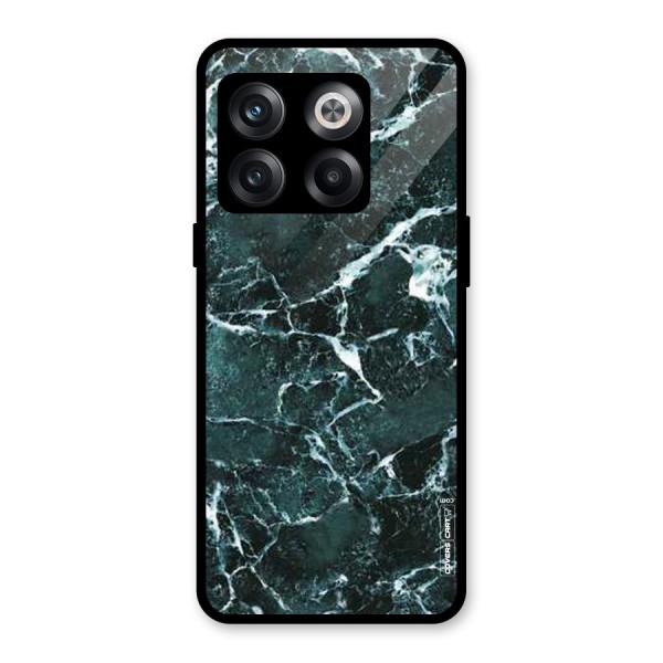 Dark Green Marble Glass Back Case for OnePlus 10T