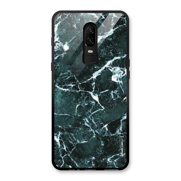 Dark Green Marble Glass Back Case for OnePlus 6