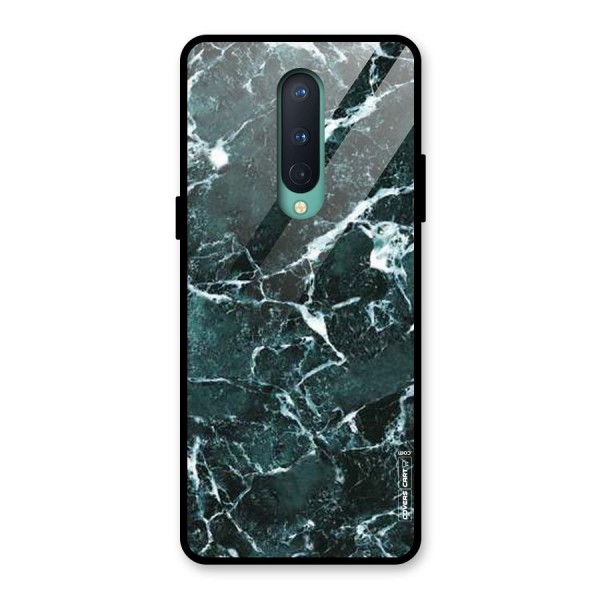 Dark Green Marble Glass Back Case for OnePlus 8