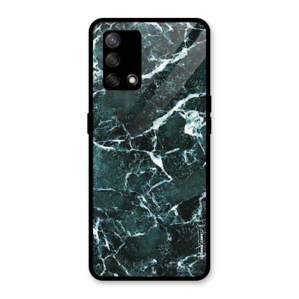 Dark Green Marble Glass Back Case for Oppo F19s