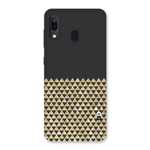 Dark Grey Golden Triangles Back Case for Galaxy A20