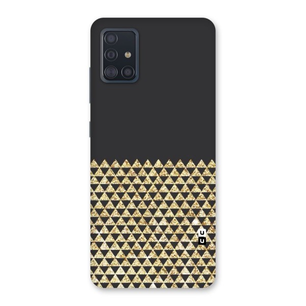 Dark Grey Golden Triangles Back Case for Galaxy A51