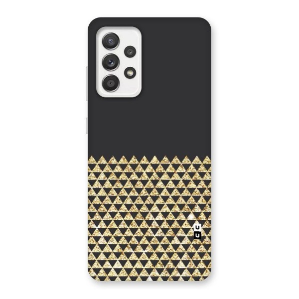 Dark Grey Golden Triangles Back Case for Galaxy A52