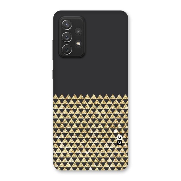 Dark Grey Golden Triangles Back Case for Galaxy A72