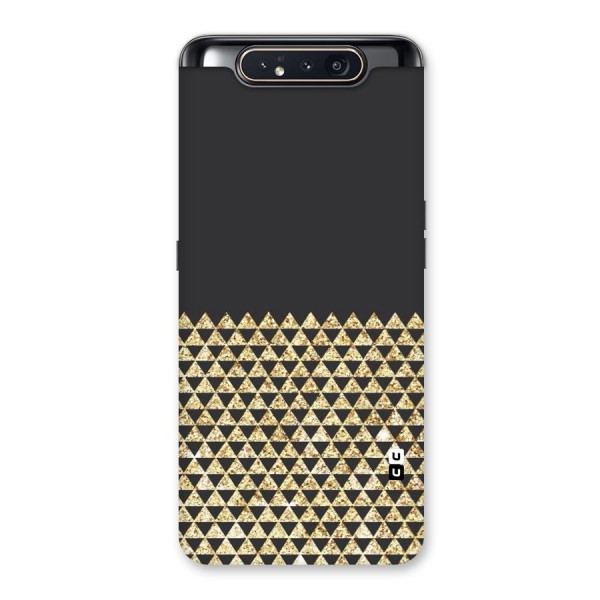 Dark Grey Golden Triangles Back Case for Galaxy A80