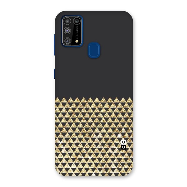 Dark Grey Golden Triangles Back Case for Galaxy F41