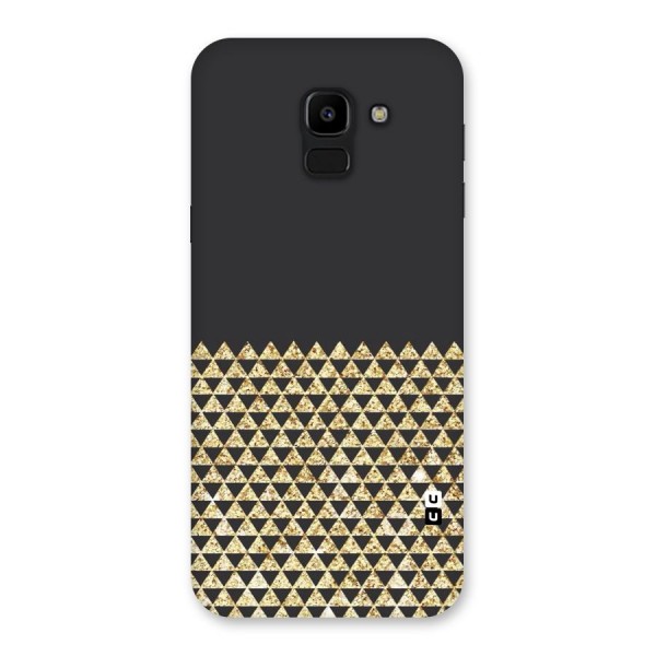 Dark Grey Golden Triangles Back Case for Galaxy J6