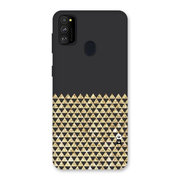 Dark Grey Golden Triangles Back Case for Galaxy M21