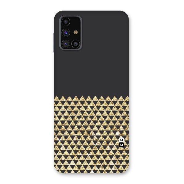 Dark Grey Golden Triangles Back Case for Galaxy M31s