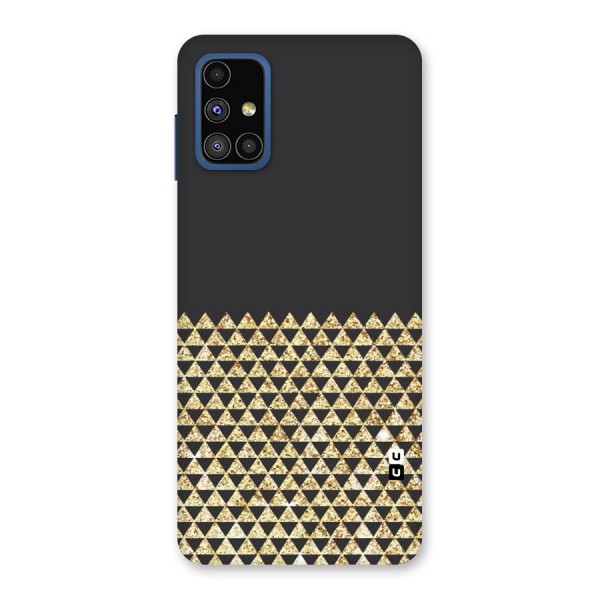 Dark Grey Golden Triangles Back Case for Galaxy M51