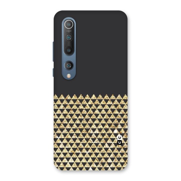 Dark Grey Golden Triangles Back Case for Mi 10