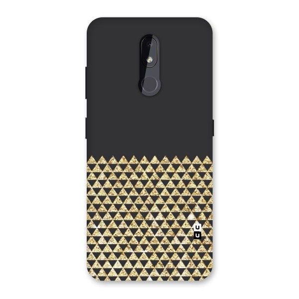 Dark Grey Golden Triangles Back Case for Nokia 3.2