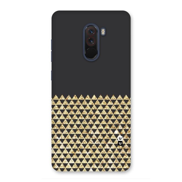 Dark Grey Golden Triangles Back Case for Poco F1