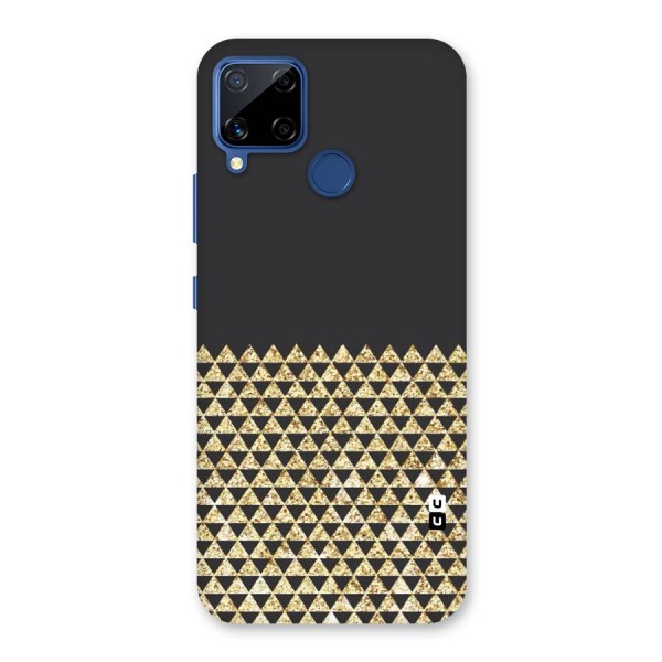 Dark Grey Golden Triangles Back Case for Realme C12