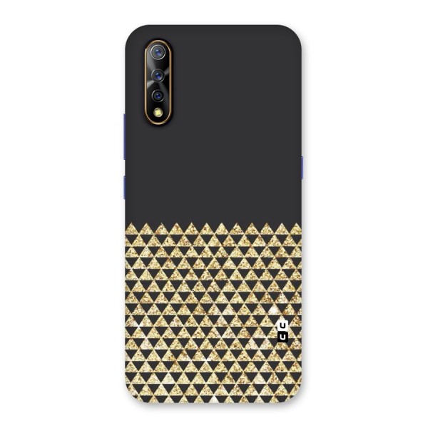 Dark Grey Golden Triangles Back Case for Vivo S1