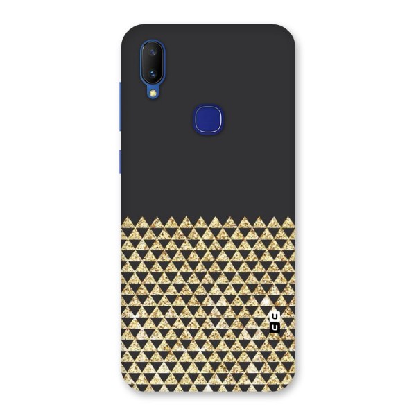 Dark Grey Golden Triangles Back Case for Vivo V11