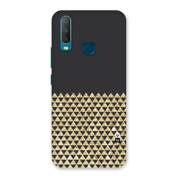 Dark Grey Golden Triangles Back Case for Vivo Y17