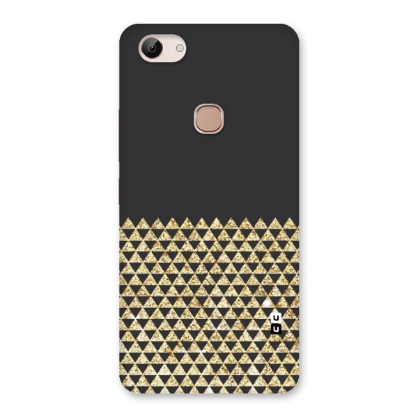 Dark Grey Golden Triangles Back Case for Vivo Y83