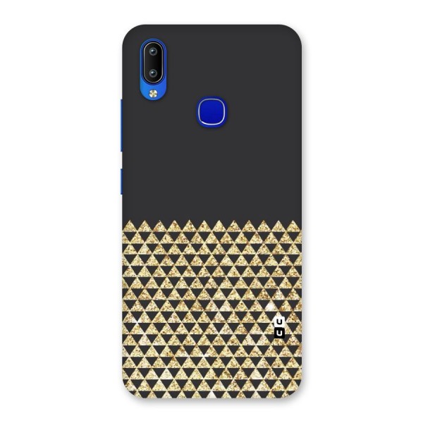 Dark Grey Golden Triangles Back Case for Vivo Y91