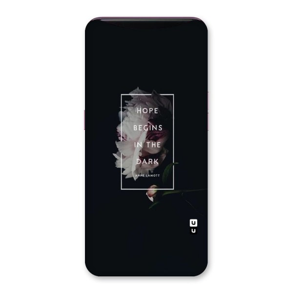 Dark Hope Back Case for Oppo Find X