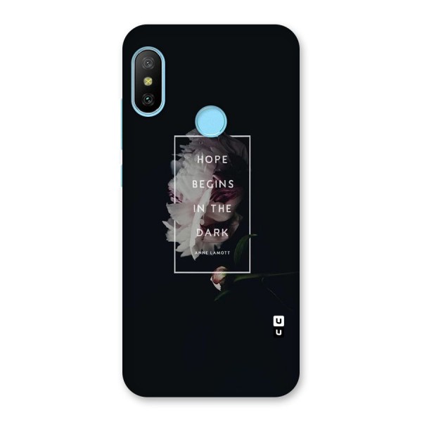 Dark Hope Back Case for Redmi 6 Pro