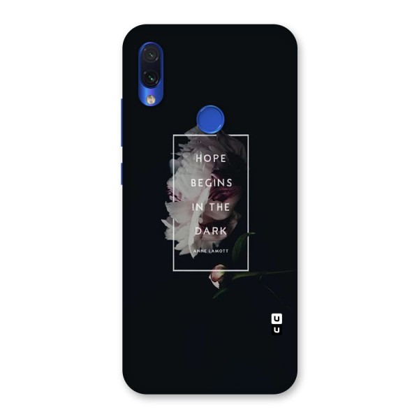 Dark Hope Back Case for Redmi Note 7