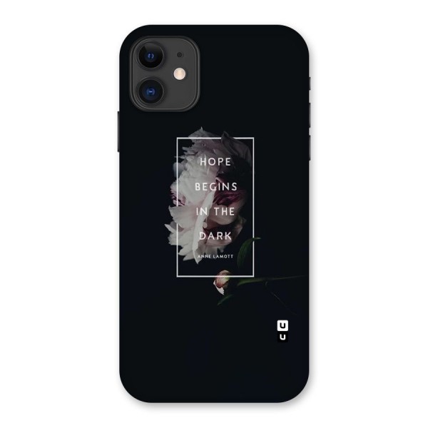 Dark Hope Back Case for iPhone 11