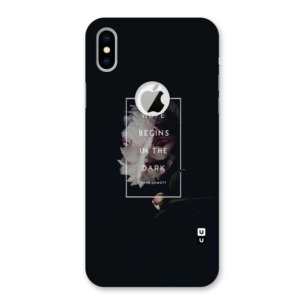 Dark Hope Back Case for iPhone XS Logo Cut