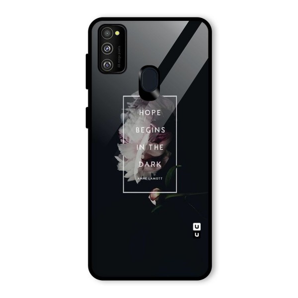 Dark Hope Glass Back Case for Galaxy M21