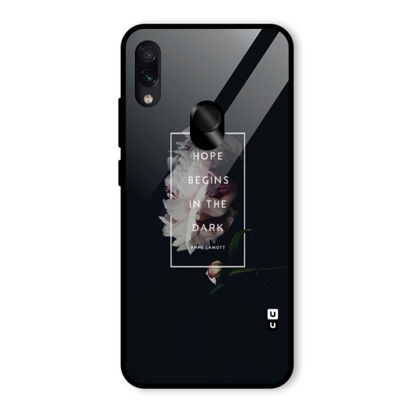 Dark Hope Glass Back Case for Redmi Note 7