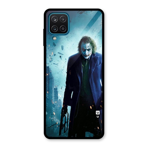 Dark Knight Joker Glass Back Case for Galaxy A12