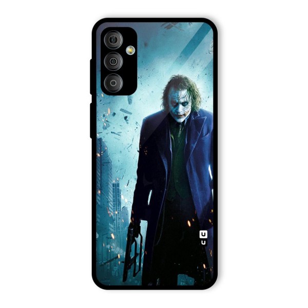 Dark Knight Joker Glass Back Case for Galaxy F23