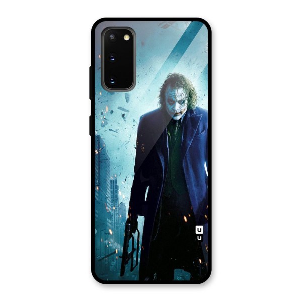 Dark Knight Joker Glass Back Case for Galaxy S20