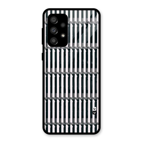 Dark Lines Pattern Glass Back Case for Galaxy A32